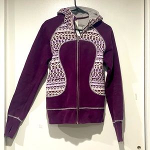 Lululemon Special Edition Fair Isle Plum Knit Sweater- Size 8
